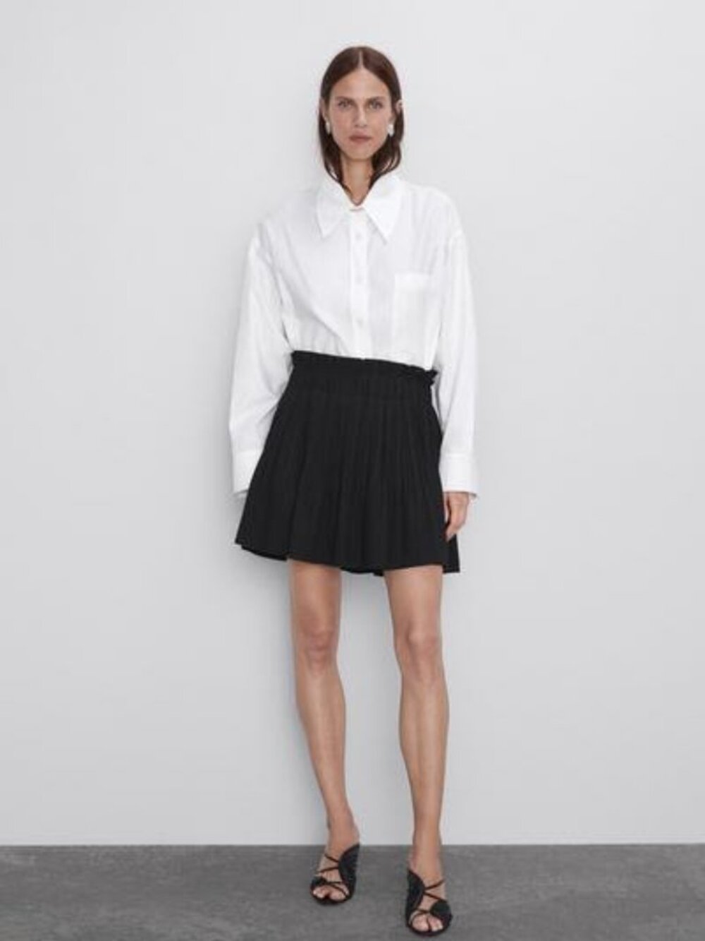 Zara pleated mini skirt